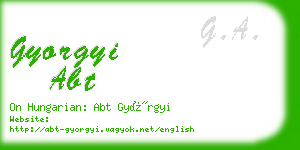 gyorgyi abt business card